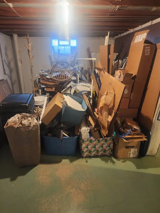 Roll-off dumpster container at job site for 8 Yard Dumpster Rental in Conoy